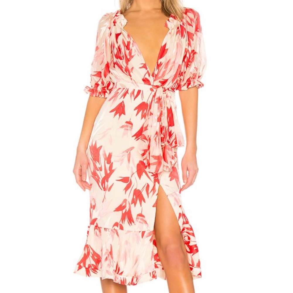 Revolve Olivia Dress in Rainbow Coral
SALONI